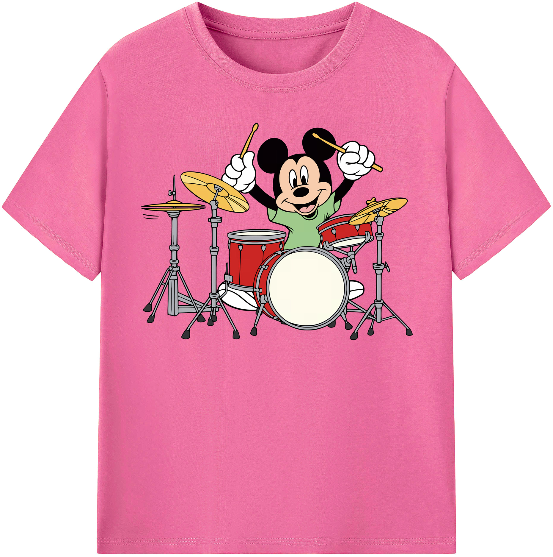 ミッキーマウス Mickey Mouse レディースカジュアルプリントTシャツ（綿100％）